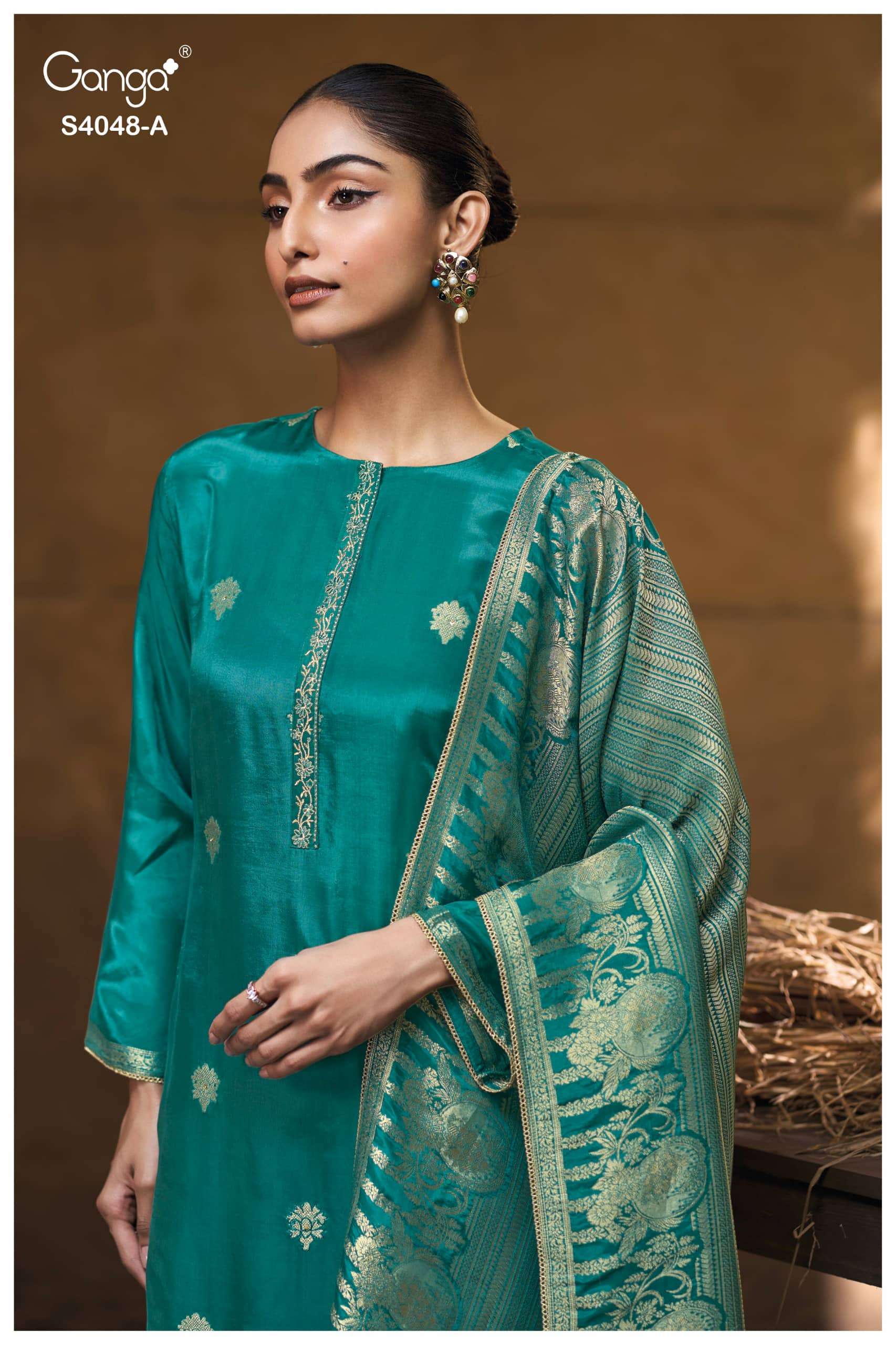 Ganga Fashion Drita 4048 Premium Jamwar Silk Dress Material