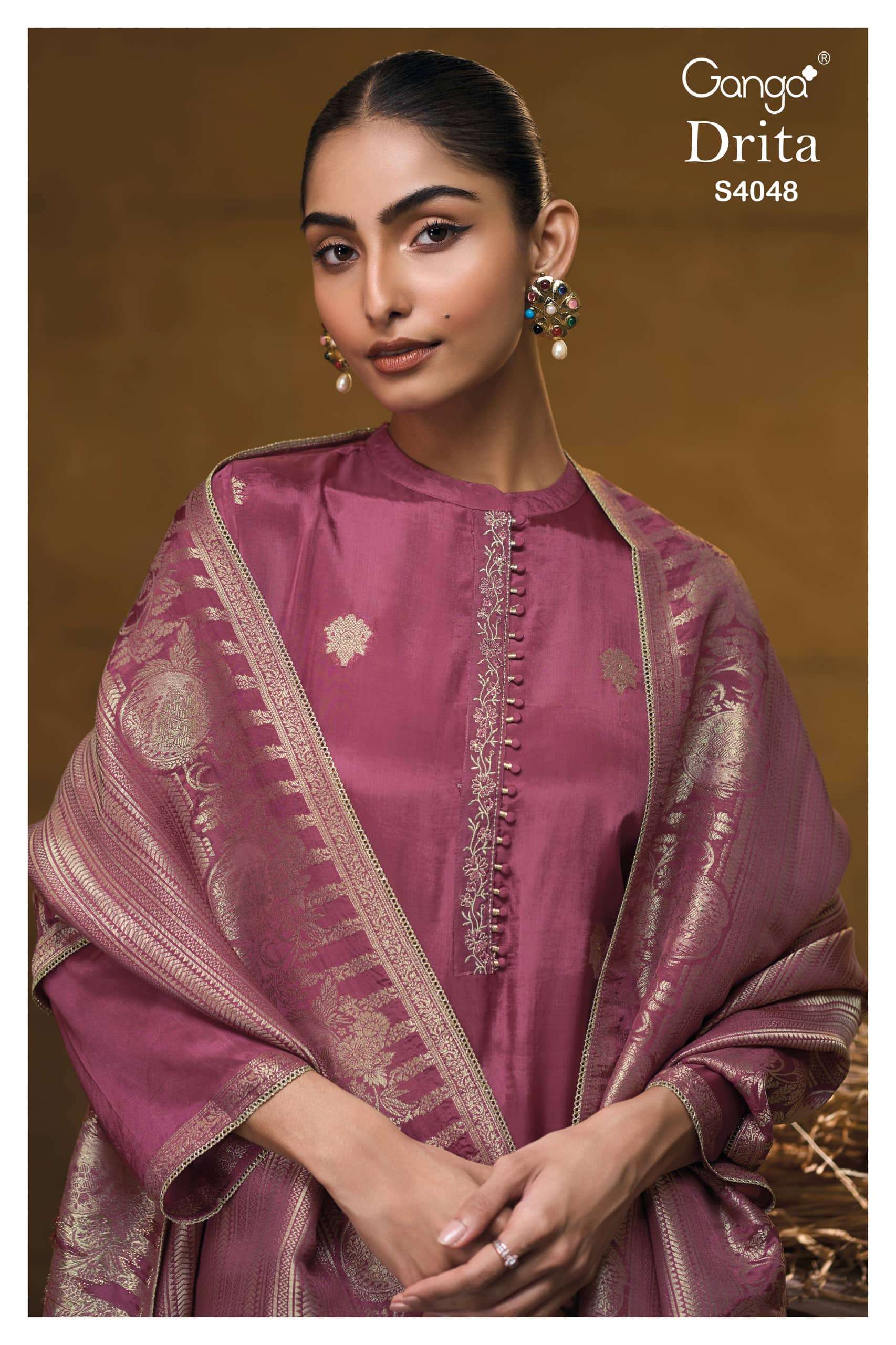 Ganga Fashion Drita 4048 Premium Jamwar Silk Dress Material