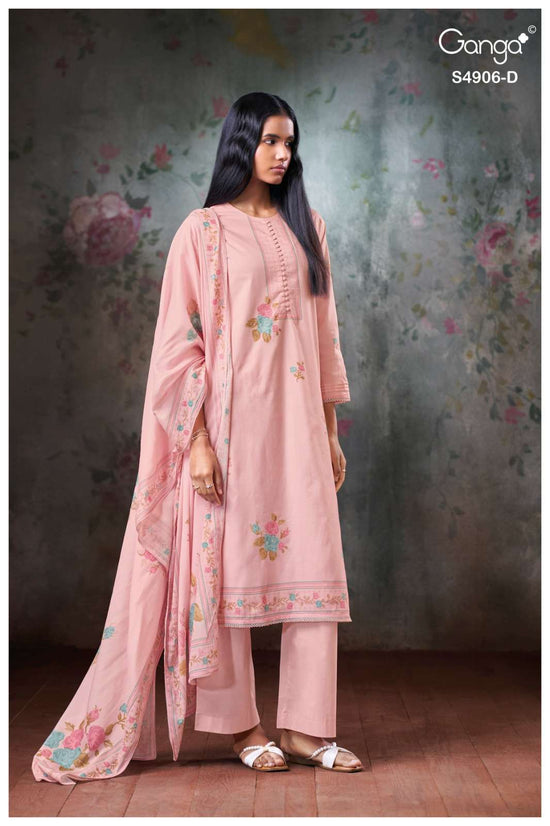 Ganga Fashion Drusilla 4906 Premium Cotton Dress Material - Amrah Wholesale