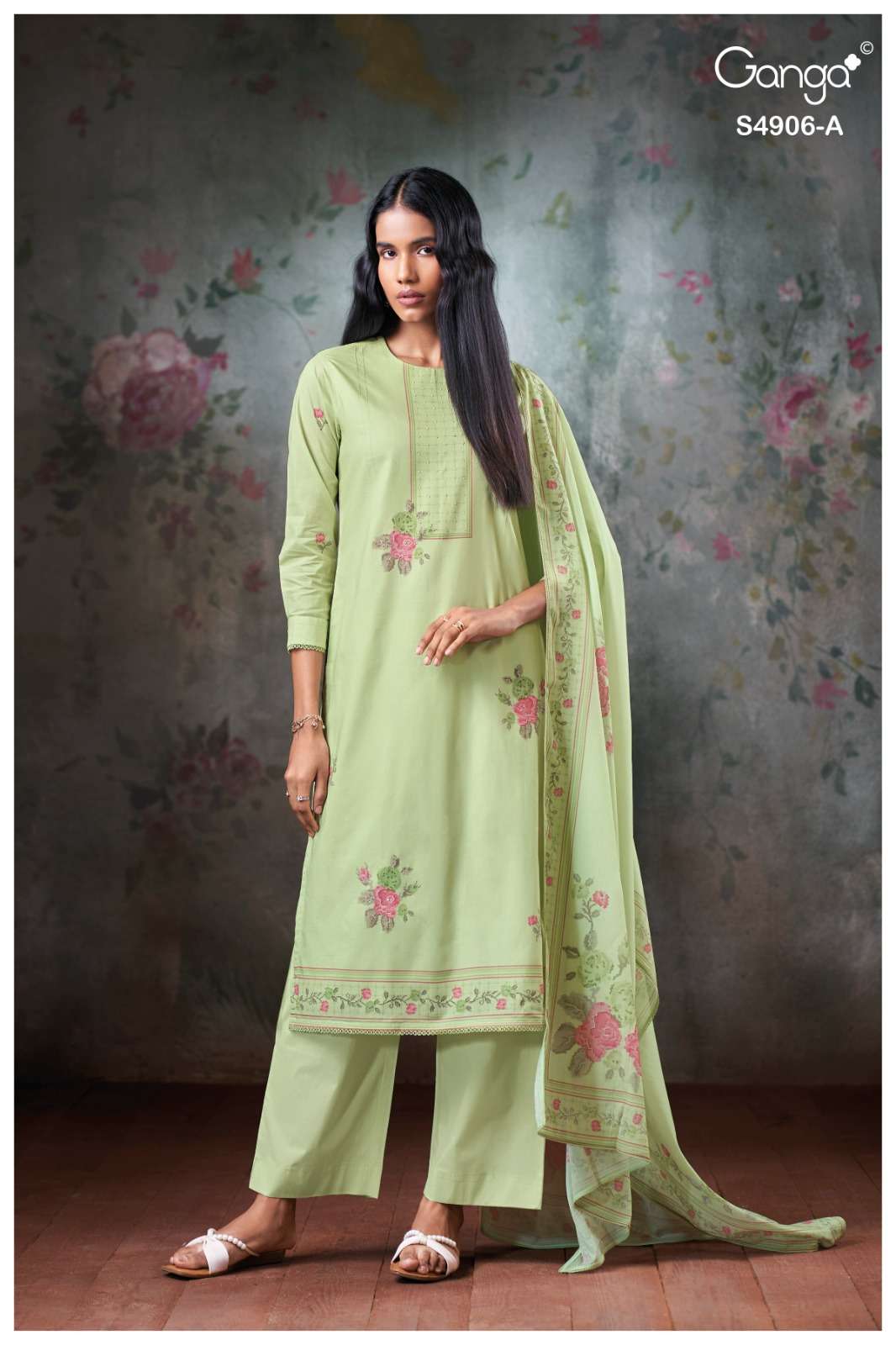 Ganga Fashion Drusilla 4906 Premium Cotton Dress Material - Amrah Wholesale