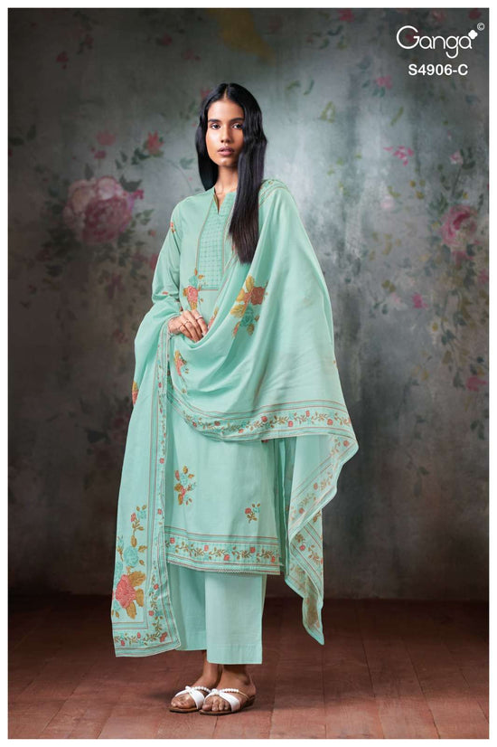 Ganga Fashion Drusilla 4906 Premium Cotton Dress Material - Amrah Wholesale