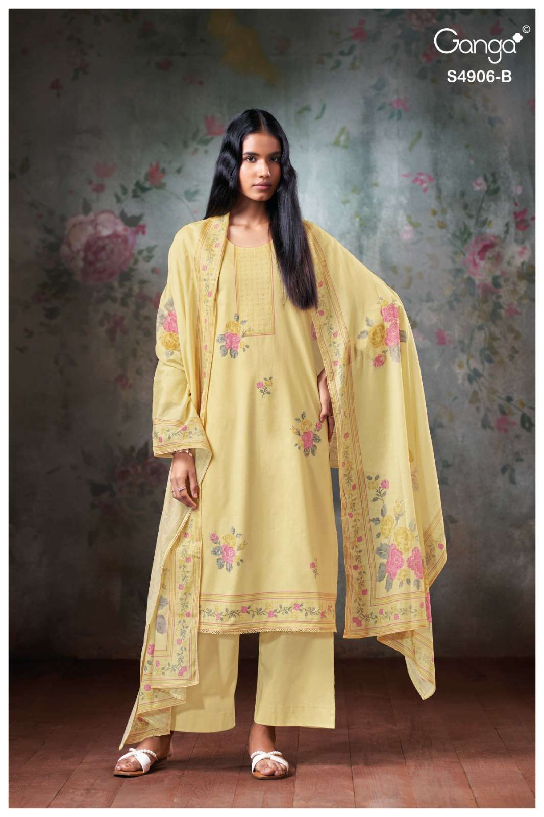Ganga Fashion Drusilla 4906 Premium Cotton Dress Material - Amrah Wholesale