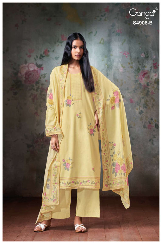 Ganga Fashion Drusilla 4906 Premium Cotton Dress Material - Amrah Wholesale