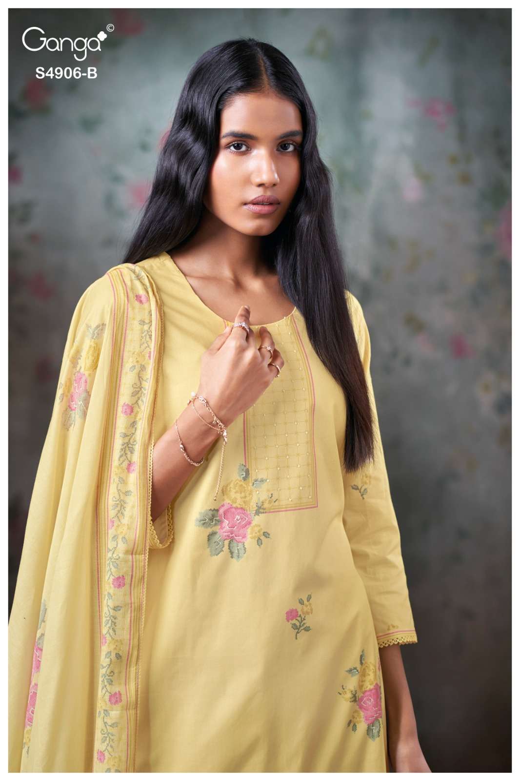Ganga Fashion Drusilla 4906 Premium Cotton Dress Material - Amrah Wholesale