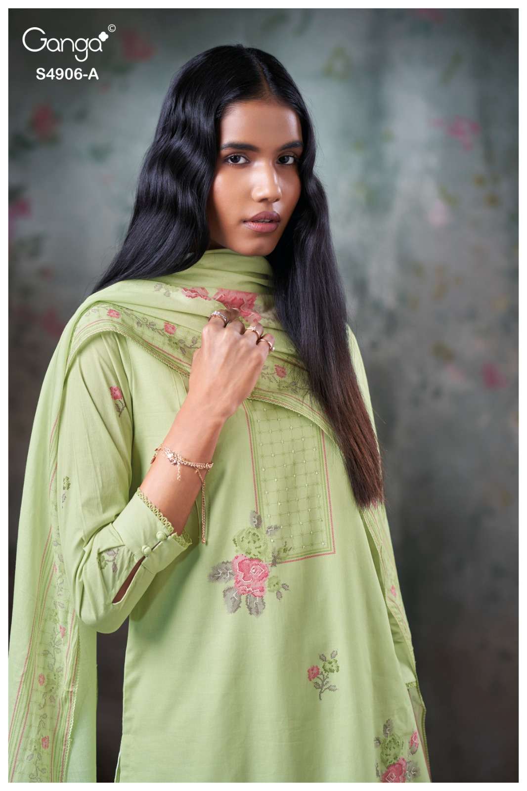 Ganga Fashion Drusilla 4906 Premium Cotton Dress Material - Amrah Wholesale