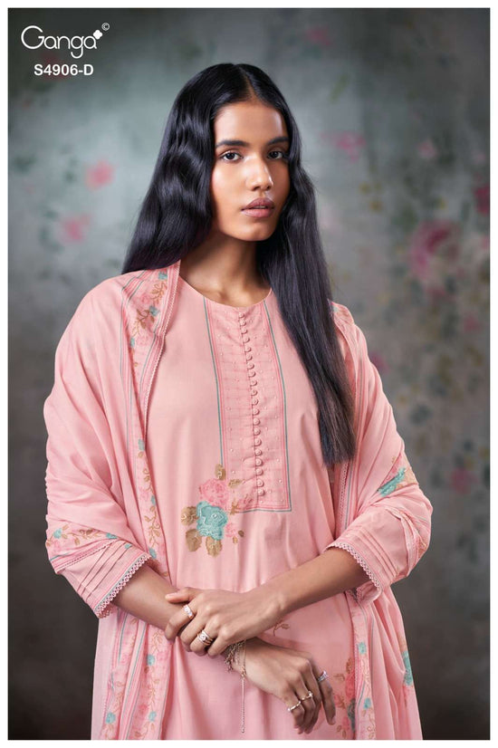 Ganga Fashion Drusilla 4906 Premium Cotton Dress Material - Amrah Wholesale