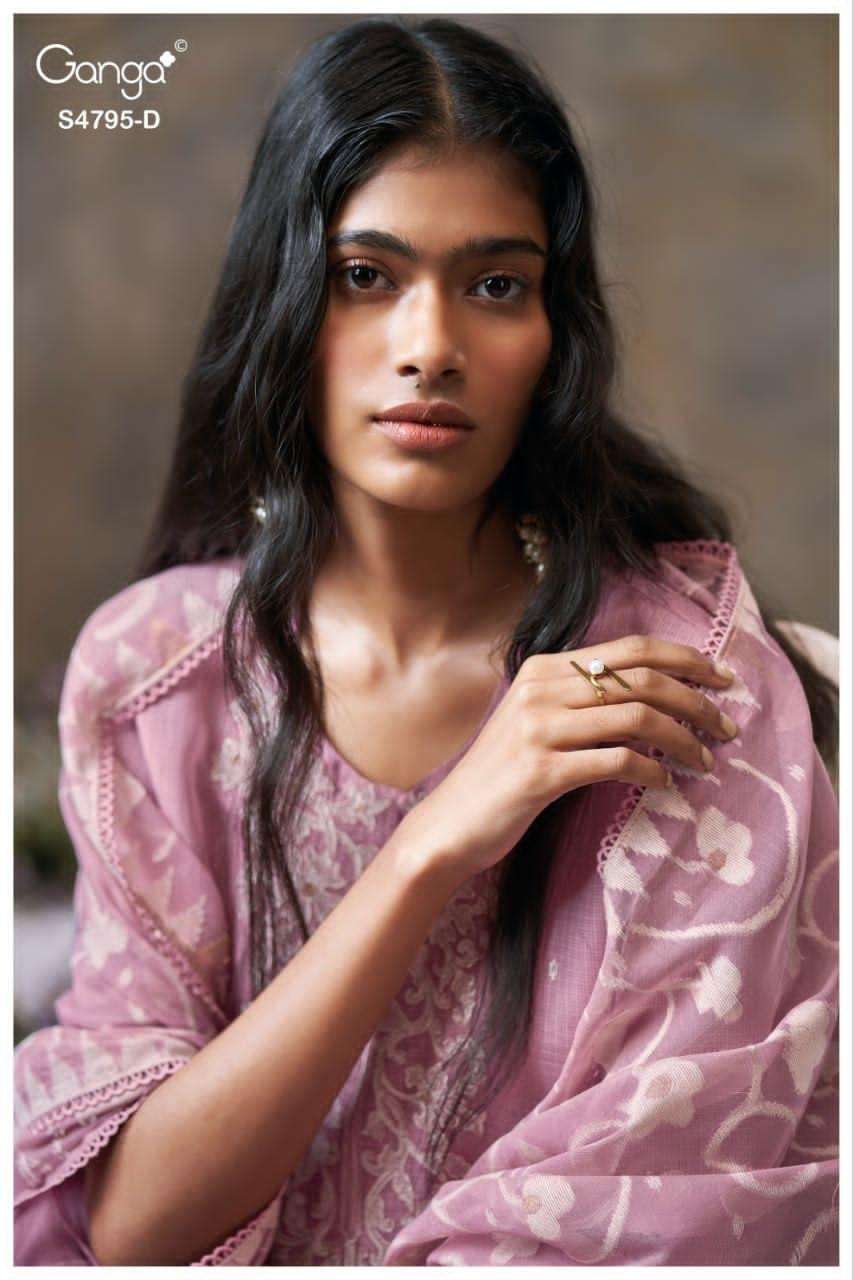 Ganga Fashion Dusnea 4795 Premium Bemberg Kota Dress Material - Amrah Wholesale