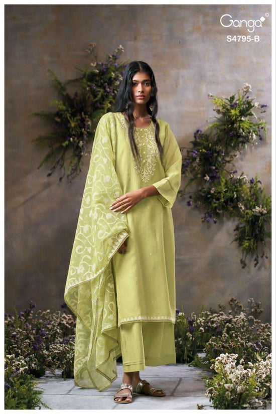 Ganga Fashion Dusnea 4795 Premium Bemberg Kota Dress Material - Amrah Wholesale
