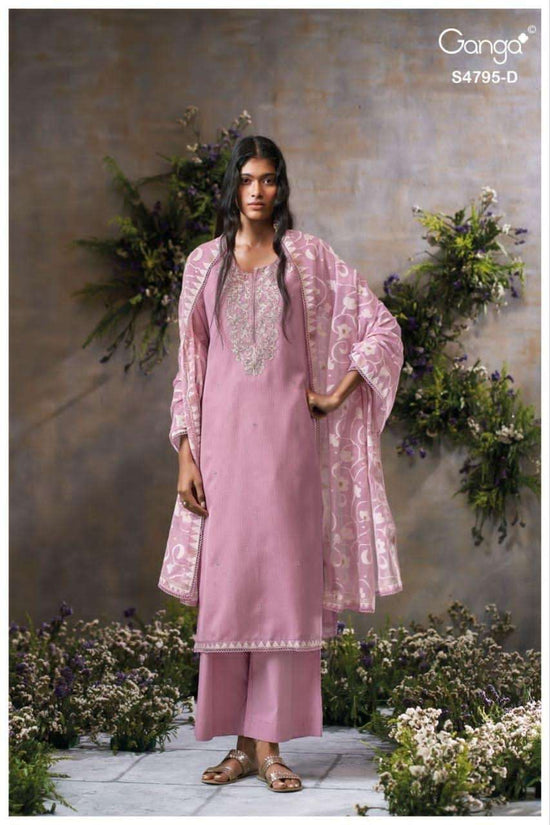 Ganga Fashion Dusnea 4795 Premium Bemberg Kota Dress Material - Amrah Wholesale