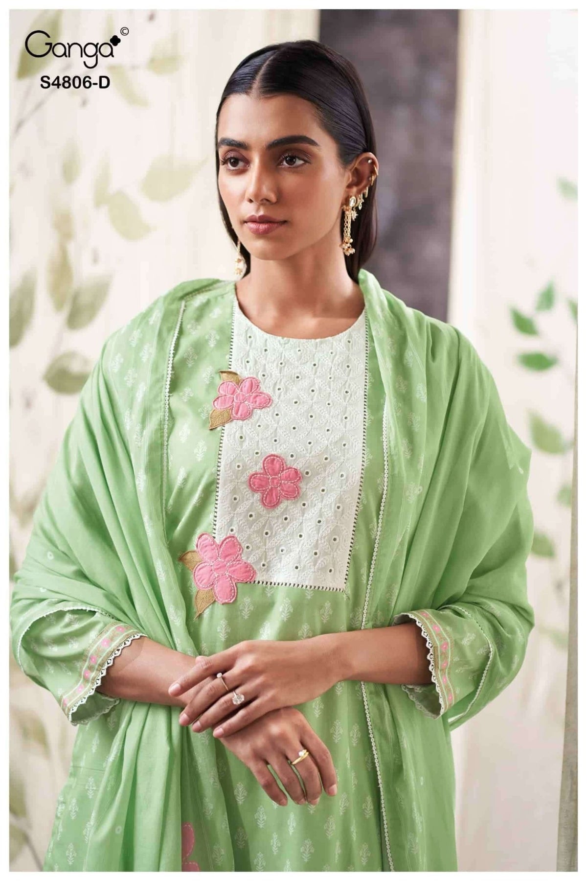 Ganga Fashion Ekaaya 4806 Premium Cotton Dress Material - Amrah Wholesale