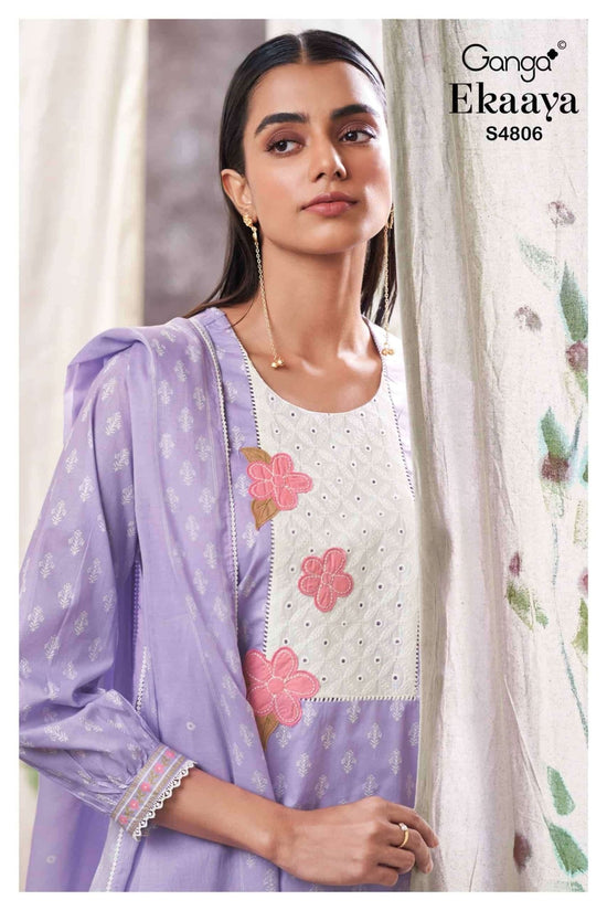 Ganga Fashion Ekaaya 4806 Premium Cotton Dress Material - Amrah Wholesale