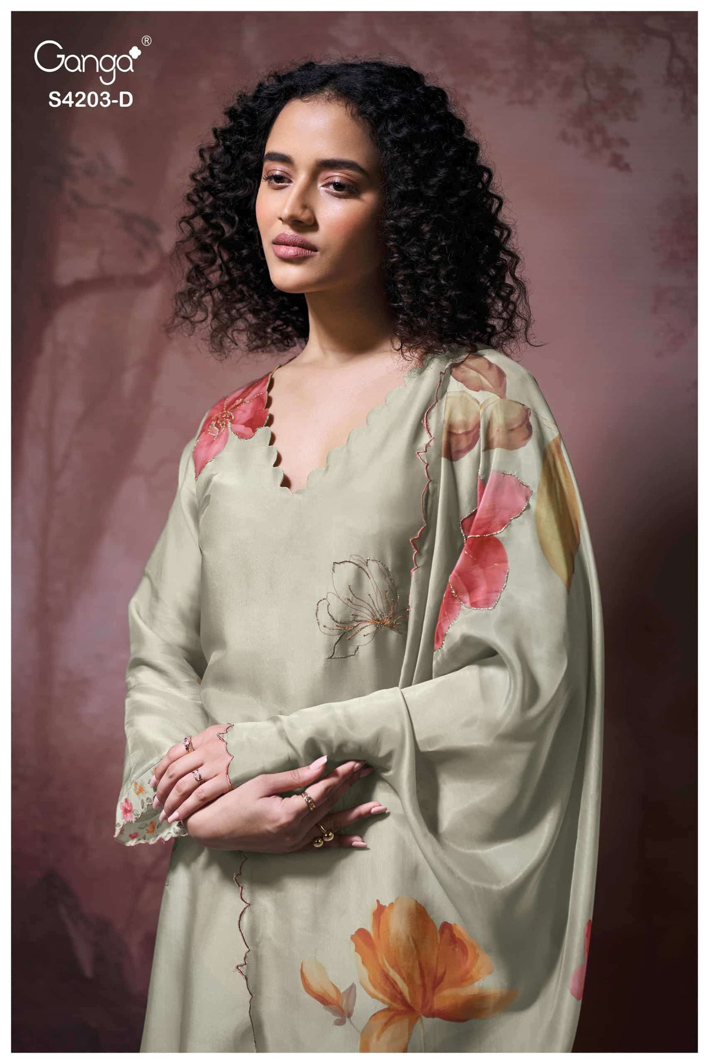 Ganga Fashion Ekthara 4203 Pure Bemberg Silk Designer Dress Material