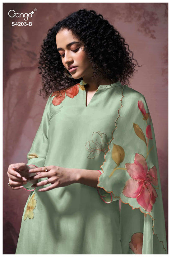 Ganga Fashion Ekthara 4203 Pure Bemberg Silk Designer Dress Material