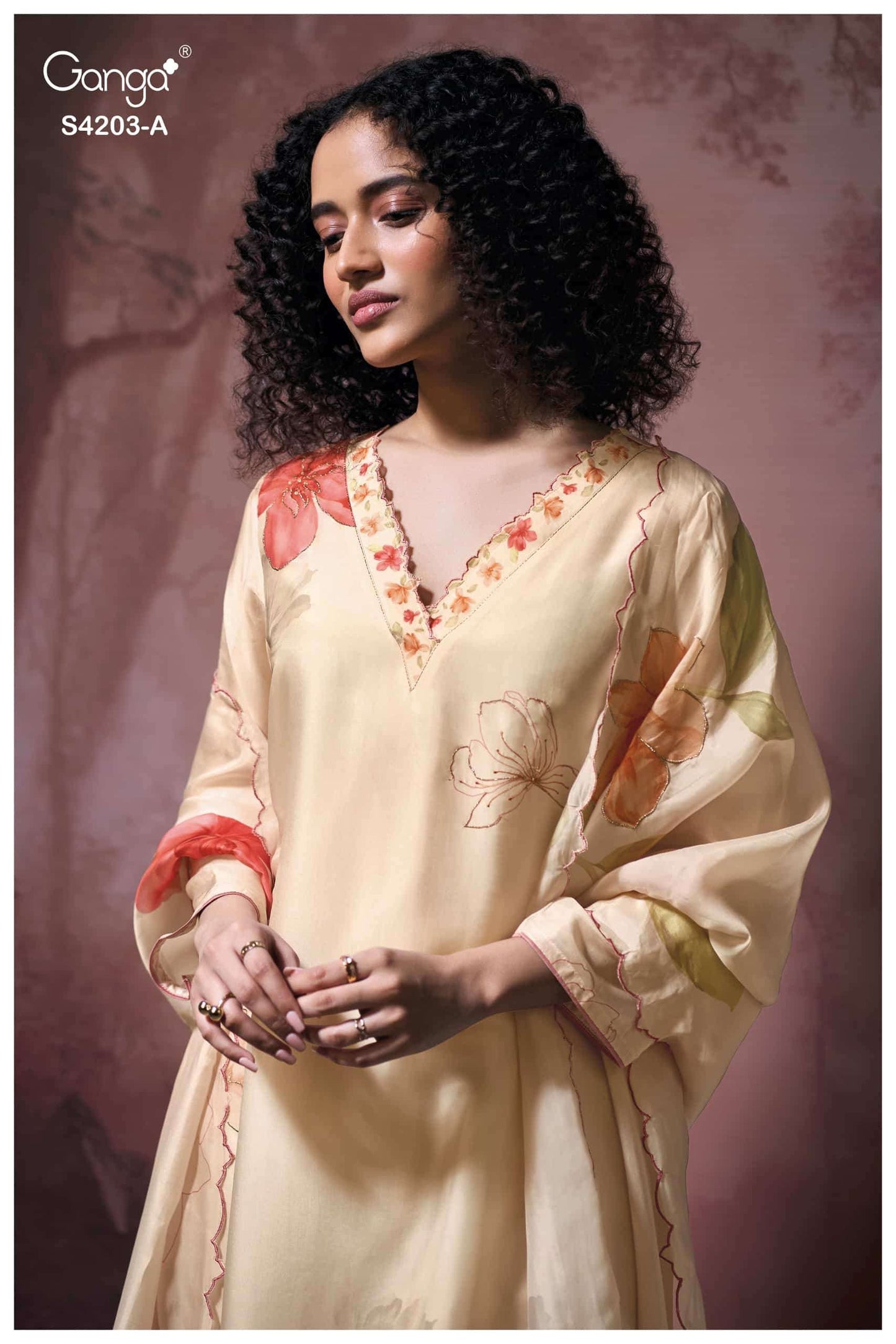 Ganga Fashion Ekthara 4203 Pure Bemberg Silk Designer Dress Material