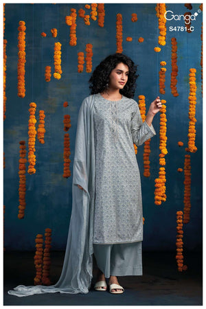 Ganga Fashion Elise 4781 Dress Material Wholesale Catalogue - Amrah Wholesale