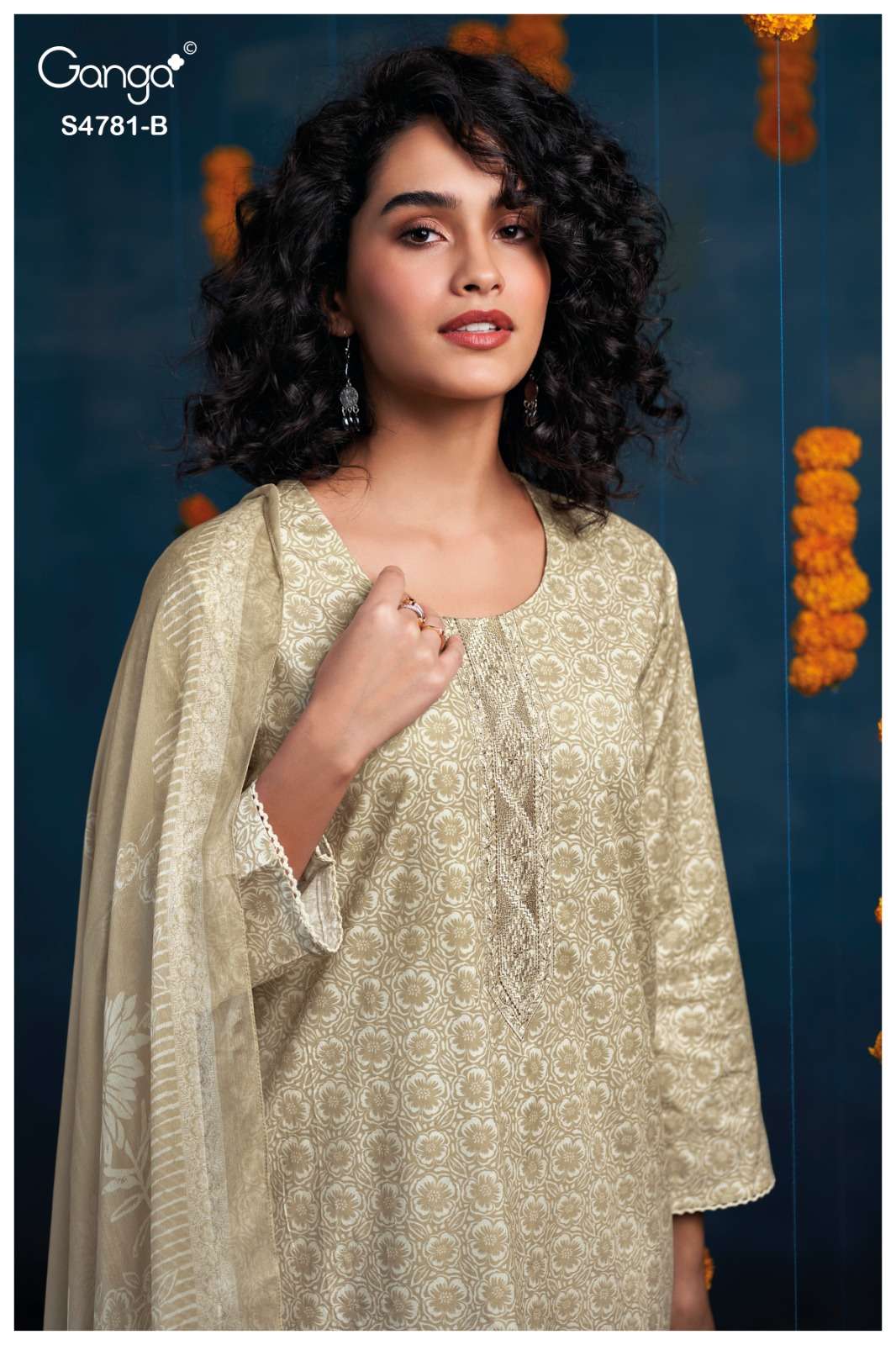 Ganga Fashion Elise 4781 Dress Material Wholesale Catalogue - Amrah Wholesale