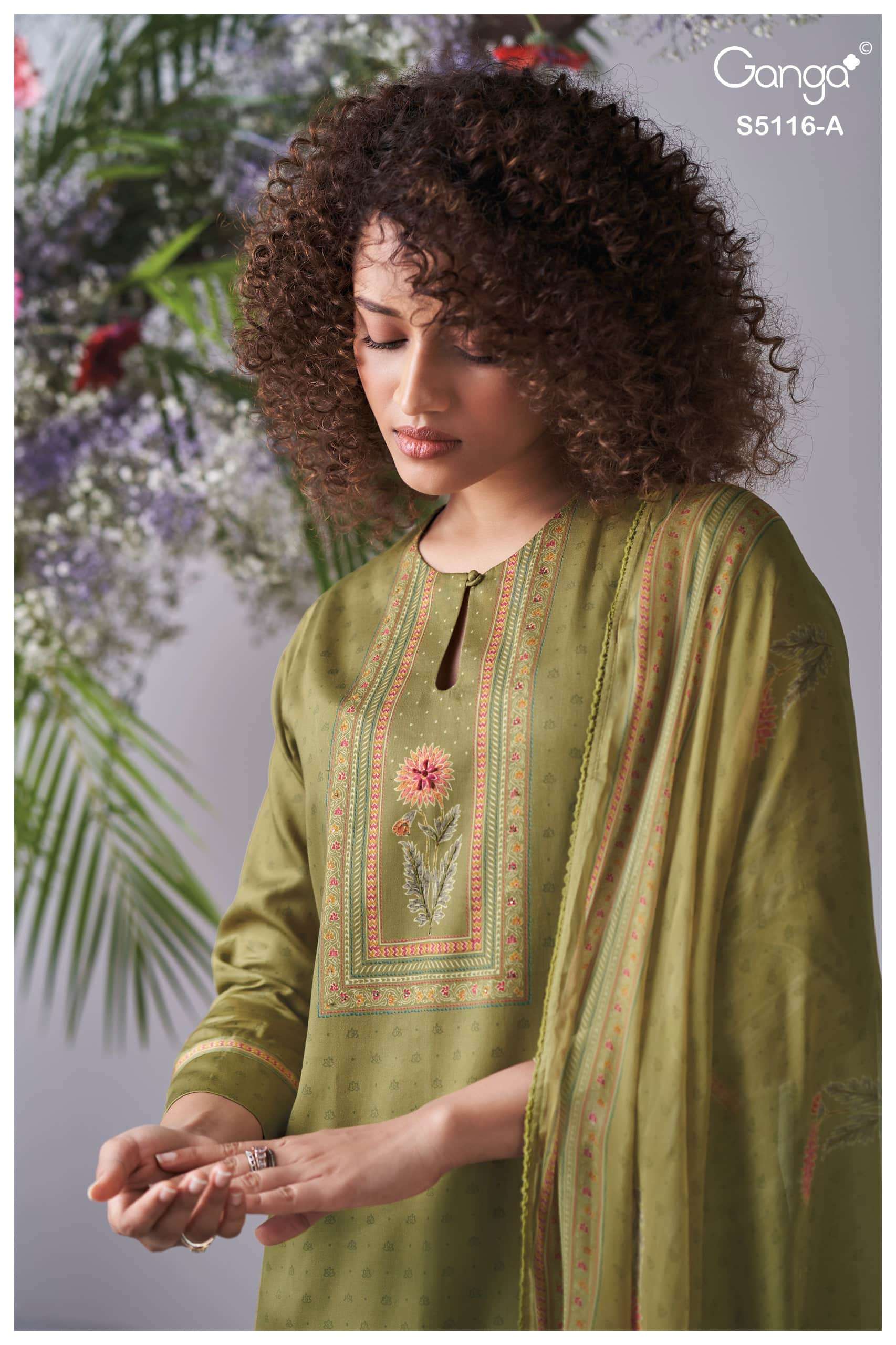 Ganga Fashion Elisia 5116 Premium Cotton Satin Dress Material