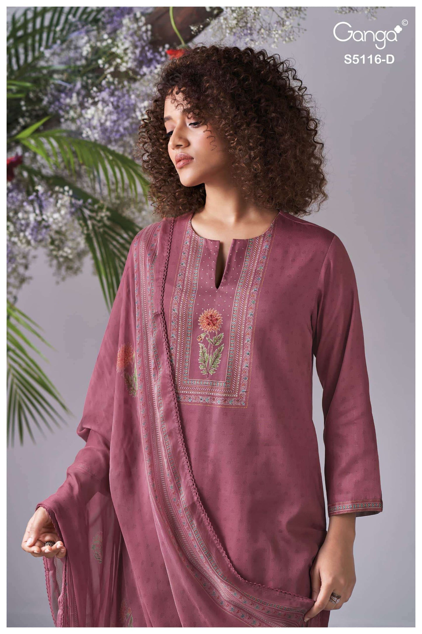 Ganga Fashion Elisia 5116 Premium Cotton Satin Dress Material