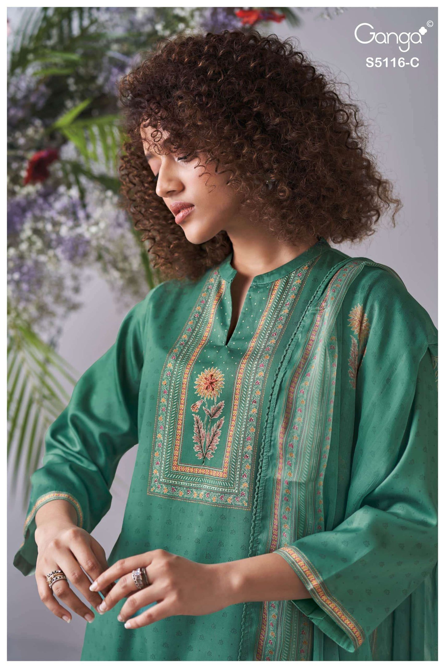 Ganga Fashion Elisia 5116 Premium Cotton Satin Dress Material