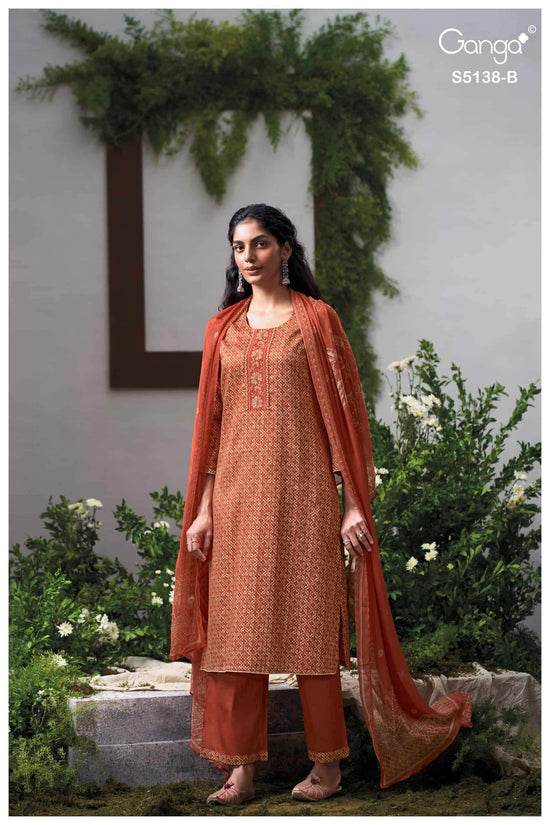 Ganga Fashion Elnaaz 5138 Premium Cotton Satin Dress Material