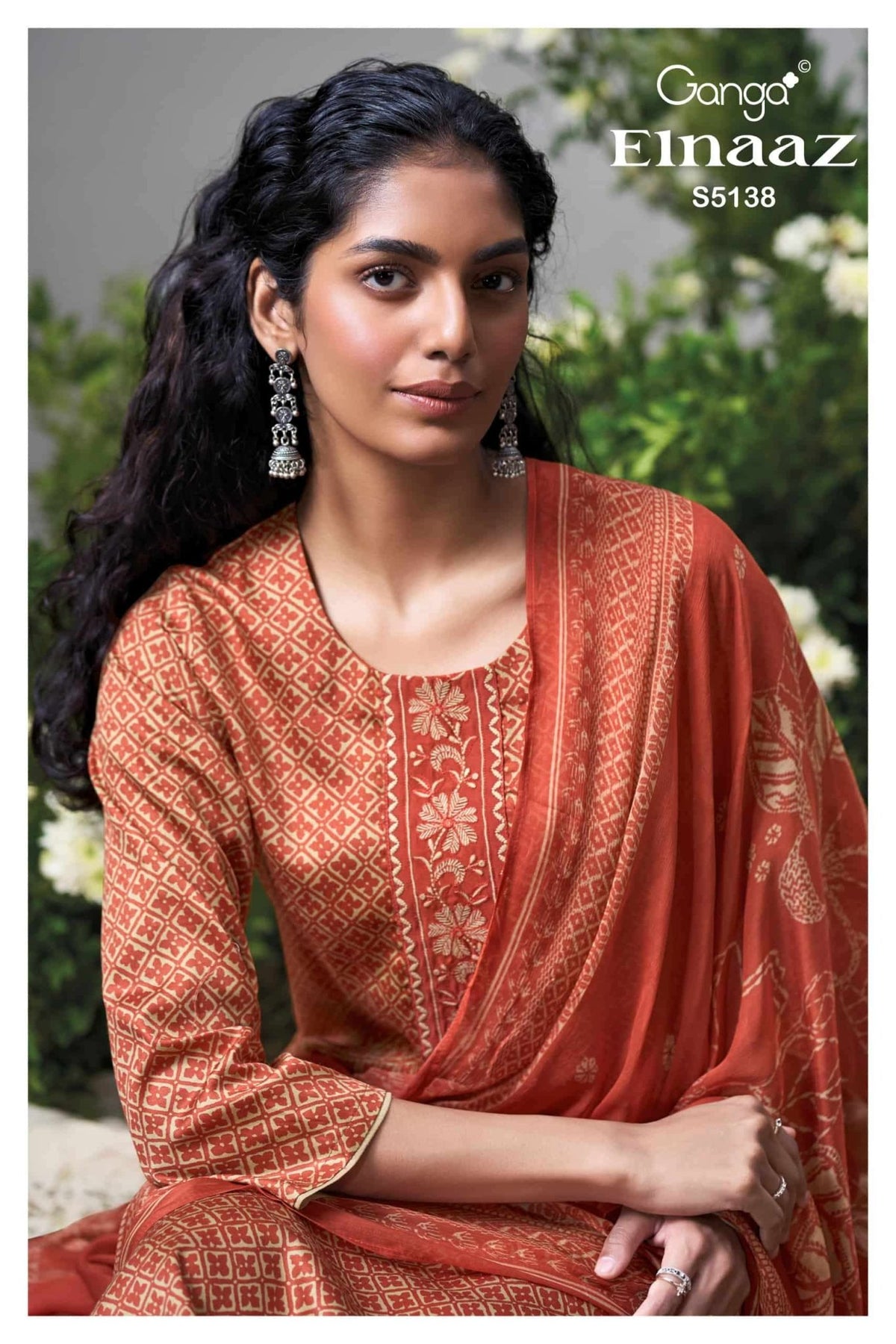 Ganga Fashion Elnaaz 5138 Premium Cotton Satin Dress Material - Amrah Wholesale