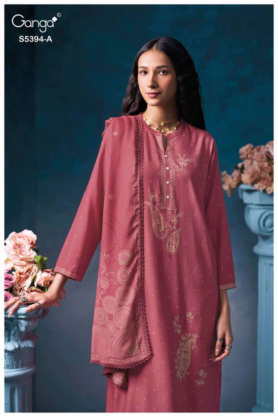 Ganga Fashion Elvaya 5394 Pure Wool Pashmina Winter Suit