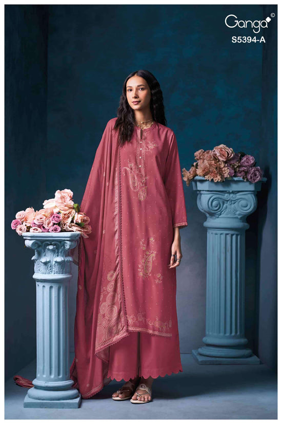 Ganga Fashion Elvaya 5394 Pure Wool Pashmina Winter Suit