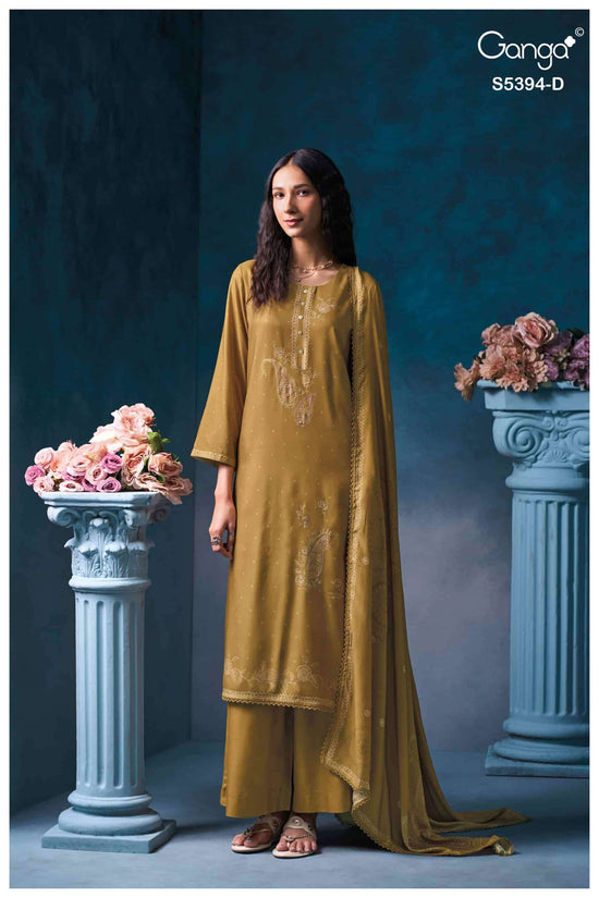 Ganga Fashion Elvaya 5394 Pure Wool Pashmina Winter Suit