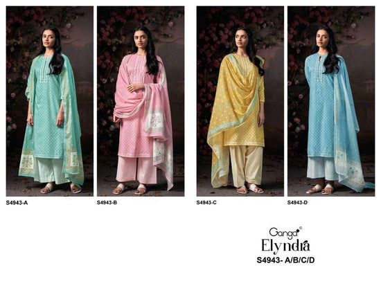 Ganga Fashion Elyndra 4943 Premium Cotton Dress Material - Amrah Wholesale