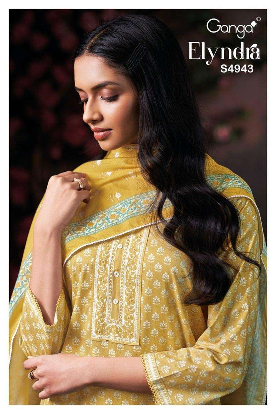 Ganga Fashion Elyndra 4943 Premium Cotton Dress Material - Amrah Wholesale