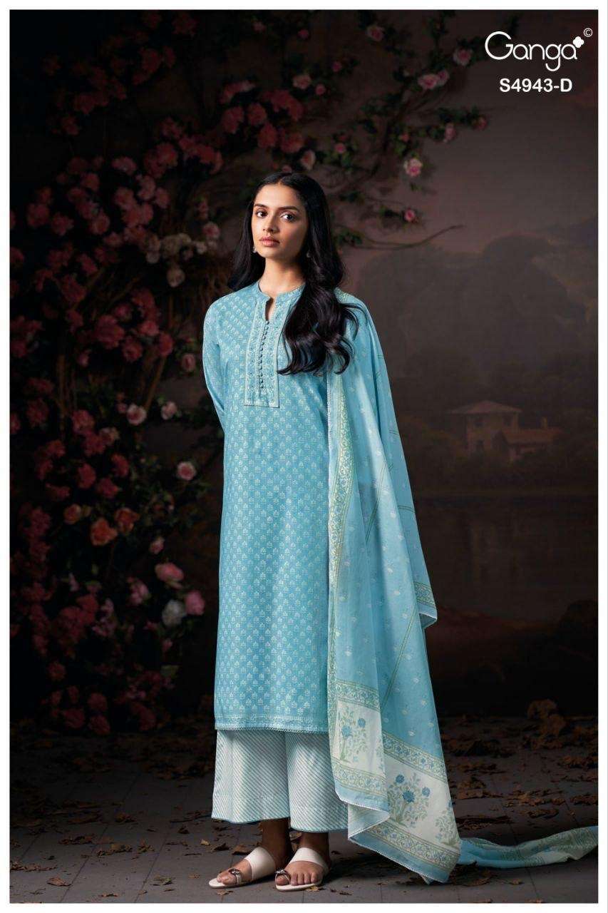 Ganga Fashion Elyndra 4943 Premium Cotton Dress Material - Amrah Wholesale