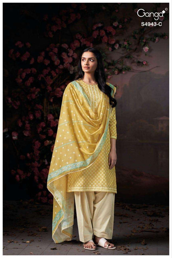Ganga Fashion Elyndra 4943 Premium Cotton Dress Material - Amrah Wholesale