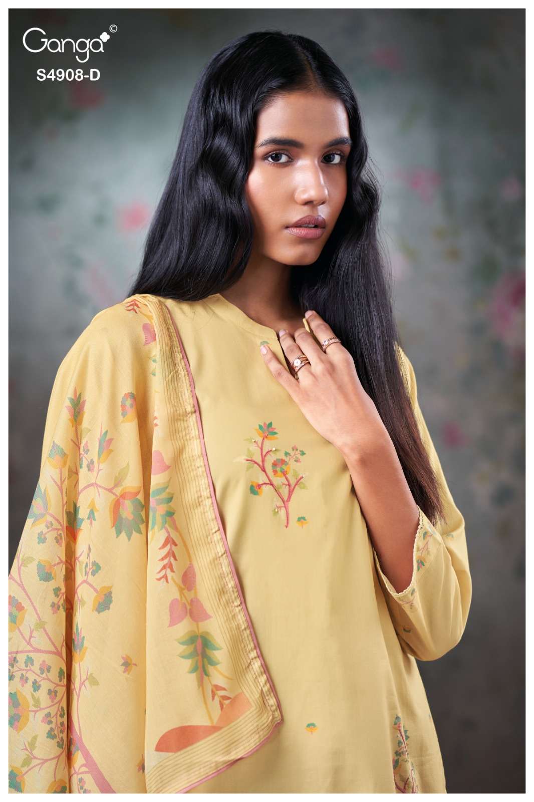 Ganga Fashion Elyndria 4908 Premium Cotton Embroidered Salwar Suit - Amrah Wholesale