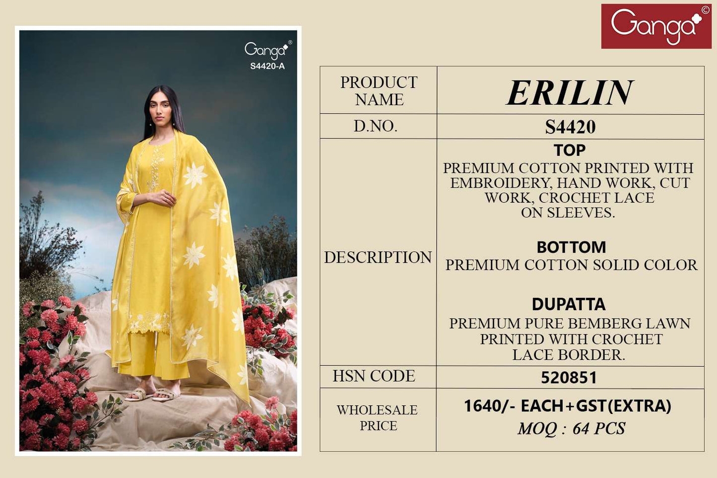 Ganga Fashion Erilin 4420 - Amrah Wholesale