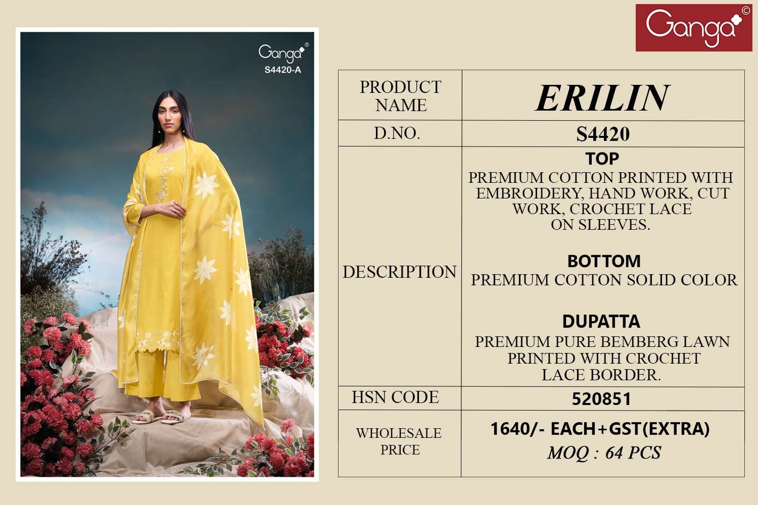 Ganga Fashion Erilin 4420 - Amrah Wholesale