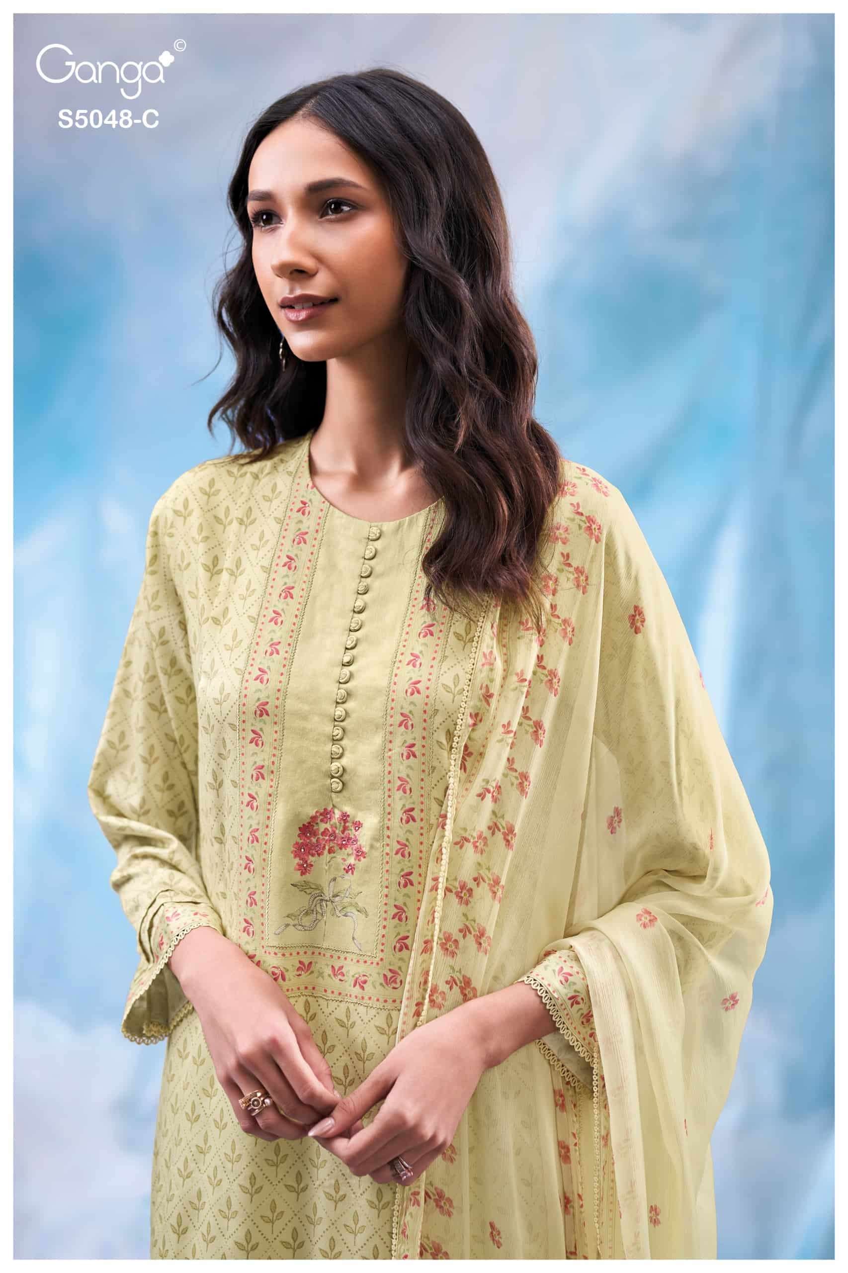 Ganga Fashion Faanvi 5048 Premium Cotton Satin Designer Dress Material