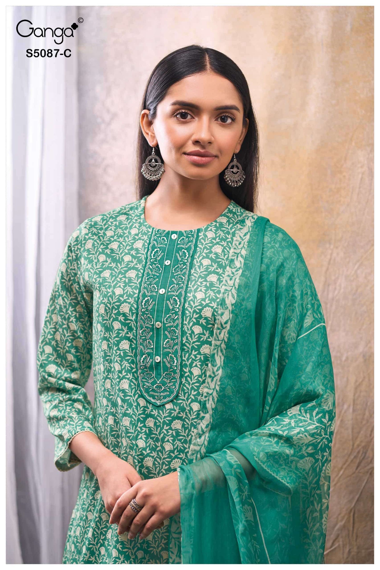 Ganga Fashion Faelyn 5087 Premium Cotton Satin Dress Material