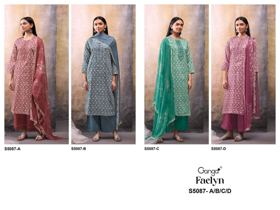 Ganga Fashion Faelyn 5087 Premium Cotton Satin Dress Material