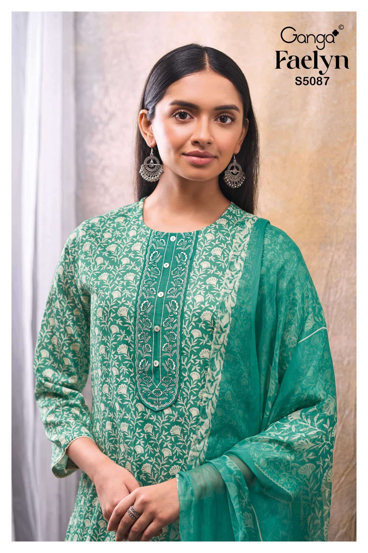 Ganga Fashion Faelyn 5087 Premium Cotton Satin Dress Material