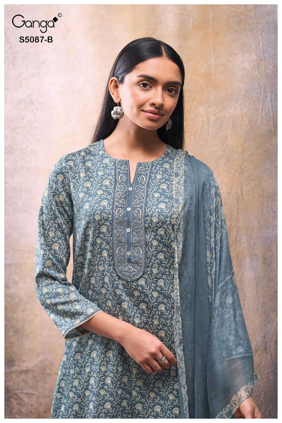 Ganga Fashion Faelyn 5087 Premium Cotton Satin Dress Material