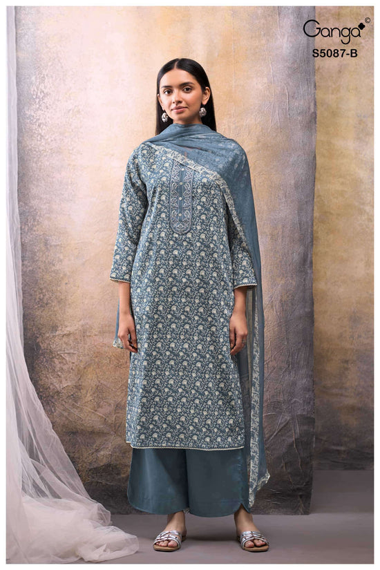 Ganga Fashion Faelyn 5087 Premium Cotton Satin Dress Material