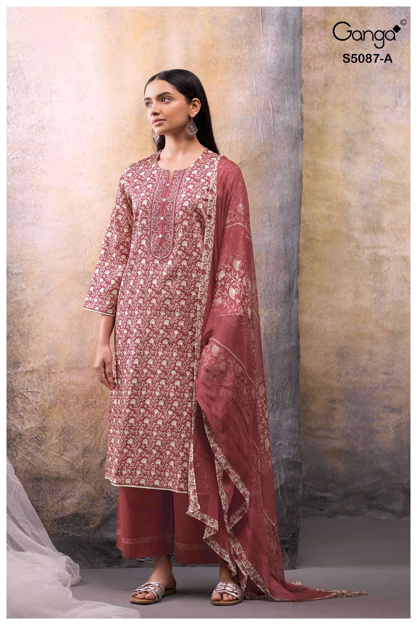 Ganga Fashion Faelyn 5087 Premium Cotton Satin Dress Material
