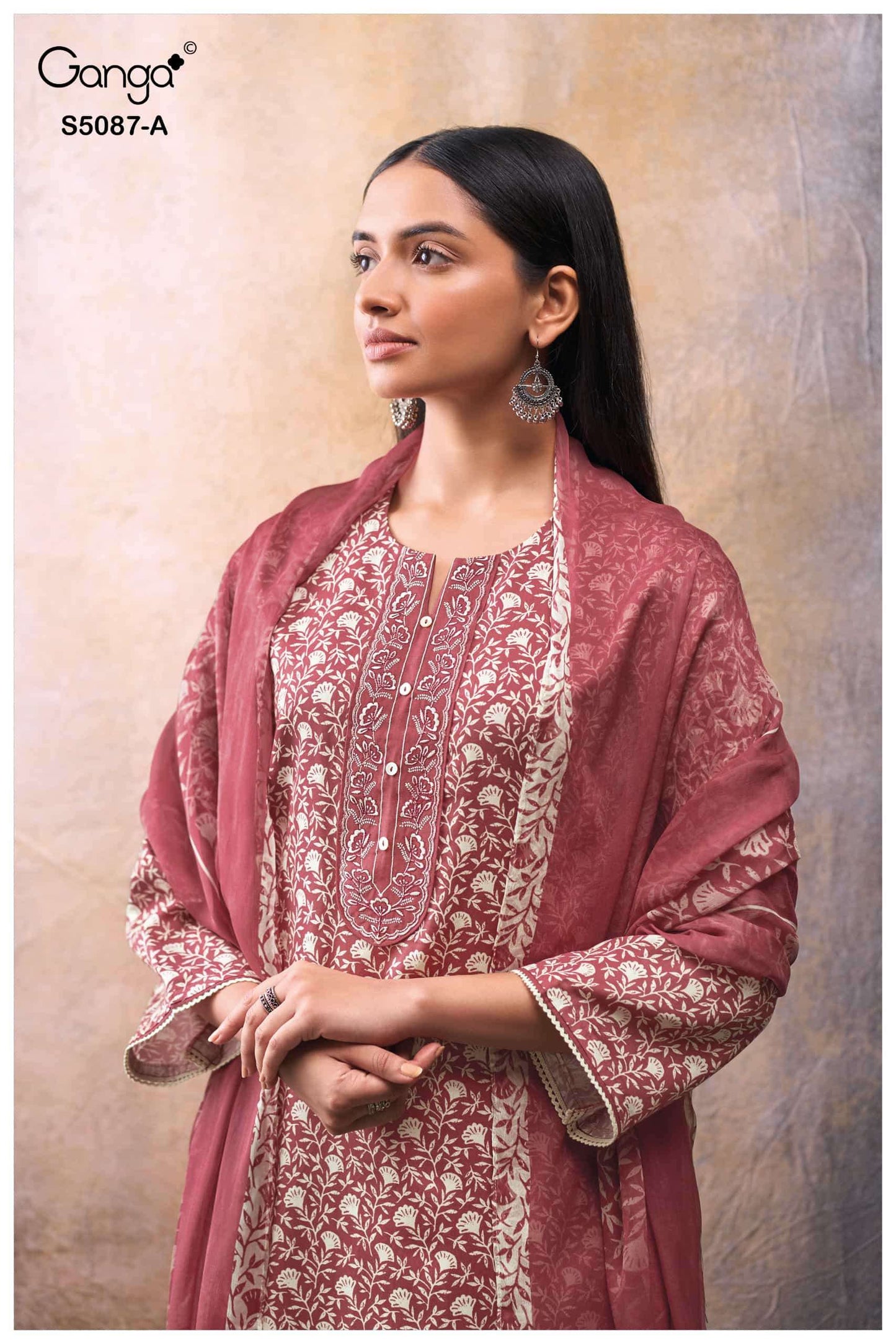 Ganga Fashion Faelyn 5087 Premium Cotton Satin Dress Material