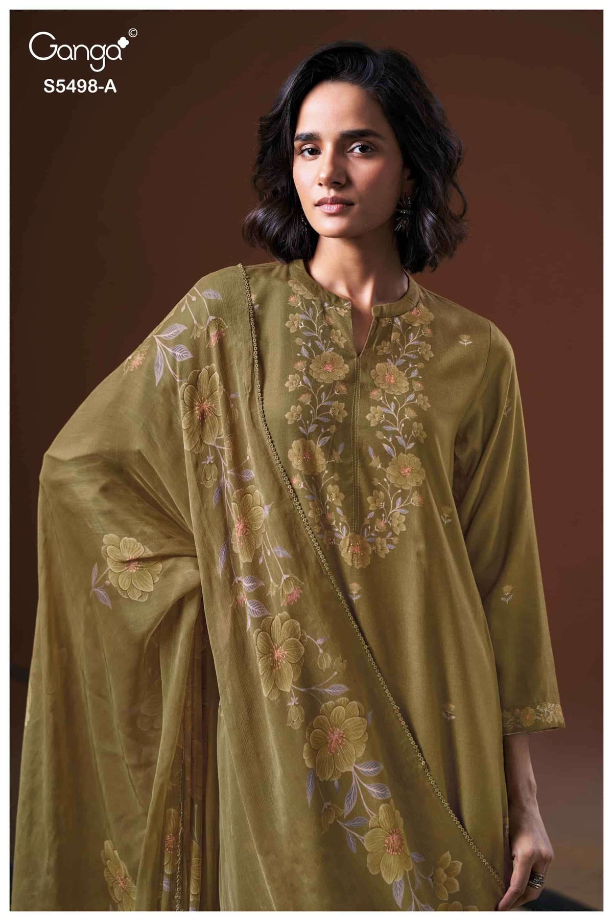 Ganga Fashion Faeza 5498 Pure Wool Pashmina Winter Dress Material