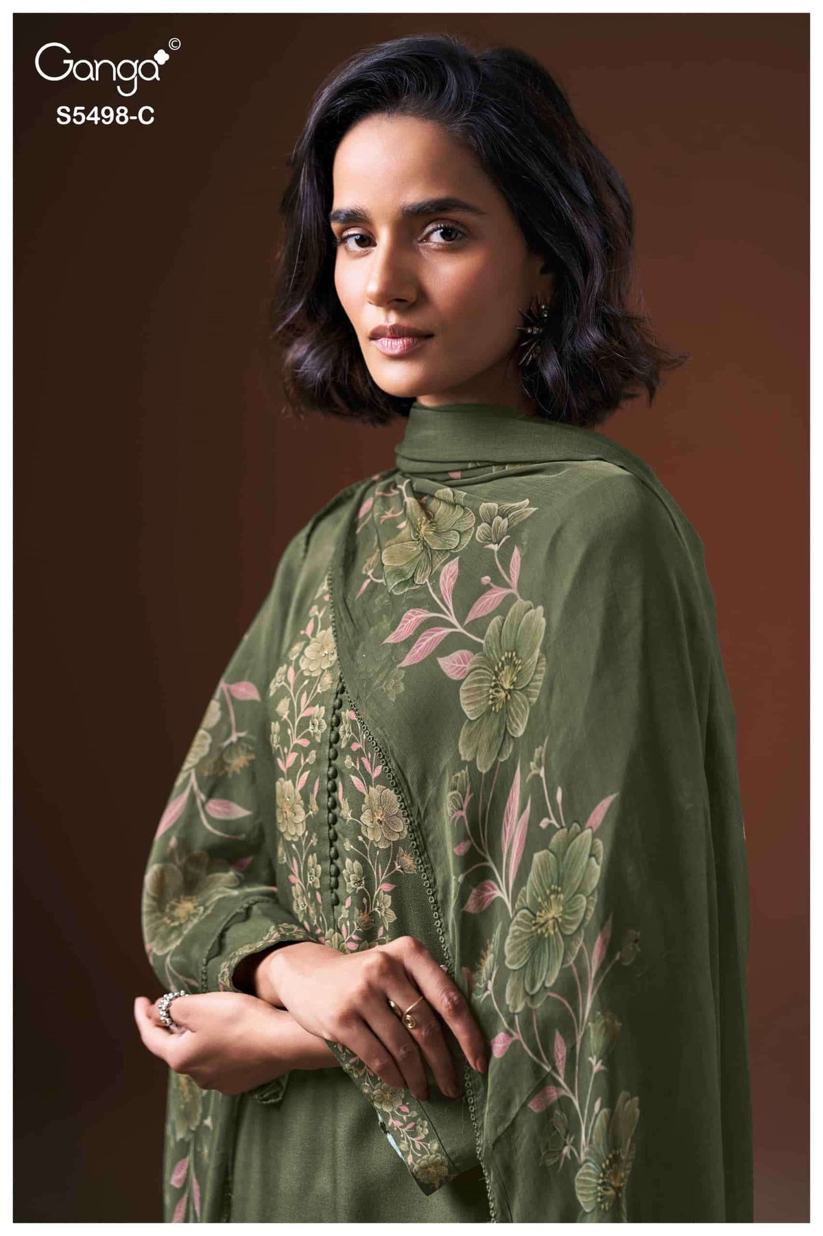 Ganga Fashion Faeza 5498 Pure Wool Pashmina Winter Dress Material