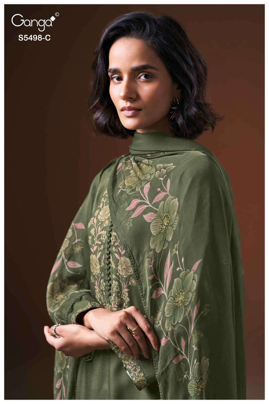Ganga Fashion Faeza 5498 Pure Wool Pashmina Winter Dress Material