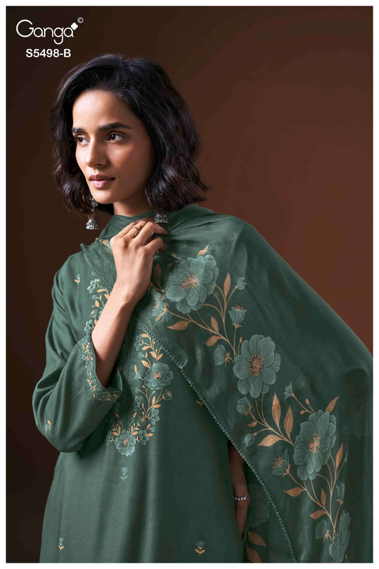 Ganga Fashion Faeza 5498 Pure Wool Pashmina Winter Dress Material