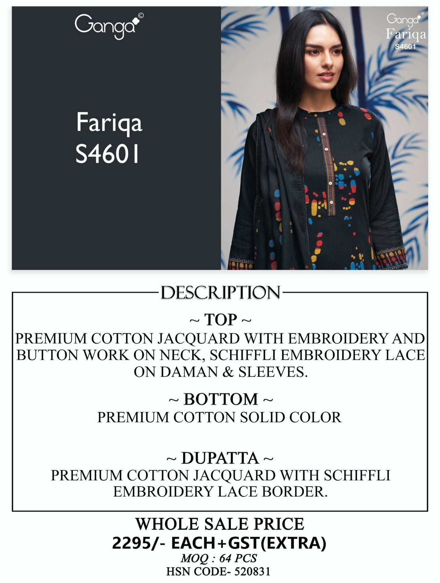 Ganga Fashion Fariqa 4601 - Amrah Wholesale