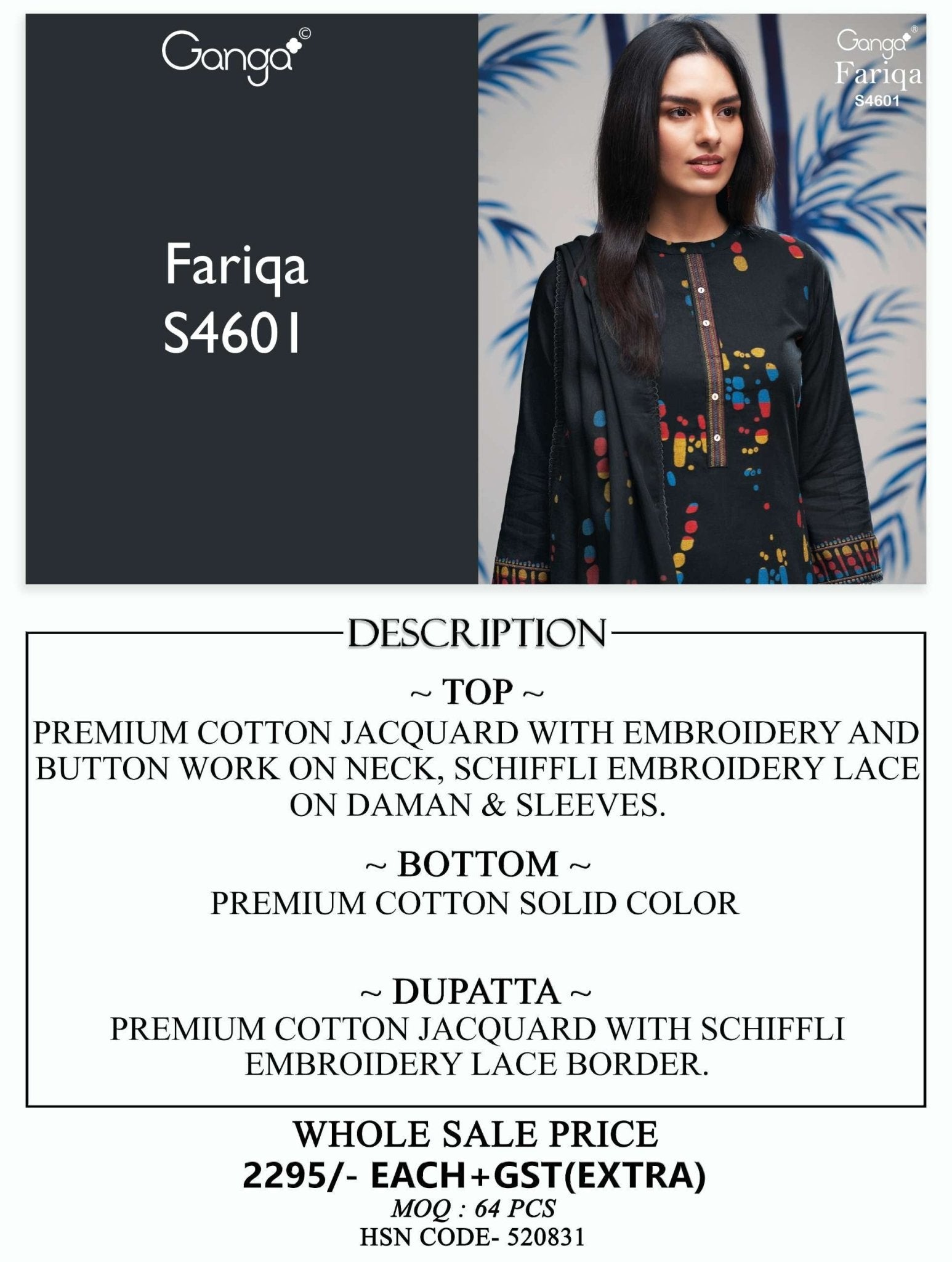 Ganga Fashion Fariqa 4601 - Amrah Wholesale