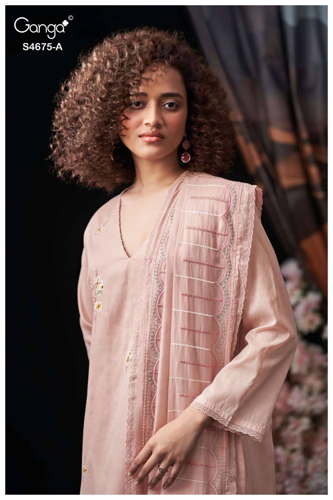 Ganga Fashion Fashmi 4675 Bemberg Mul Dress Material - Amrah Wholesale